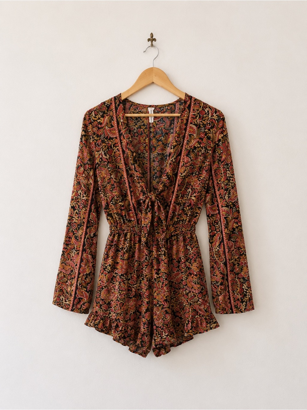 Free People Raga Venetian Paisley Shorts Romper